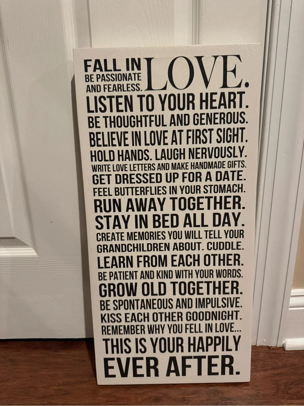 *NWOT* Target Wall Art: Love Inspirational Typography Print - Black on White